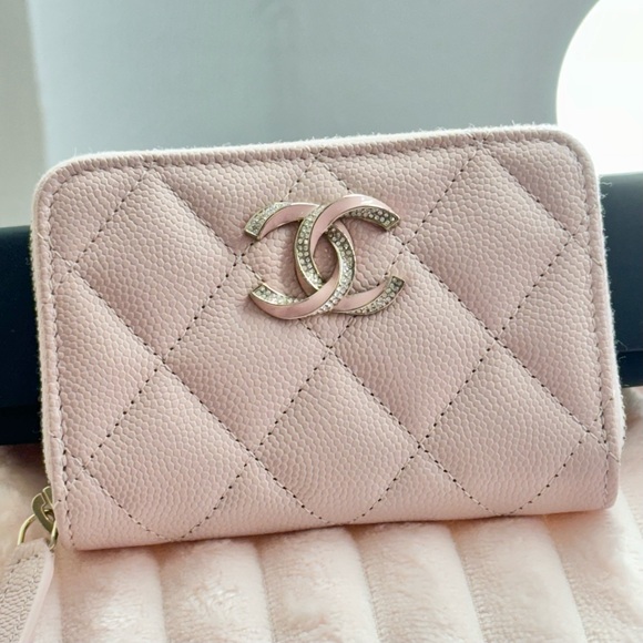 CHANEL Handbags - Chanel Pink Quilted Wallet